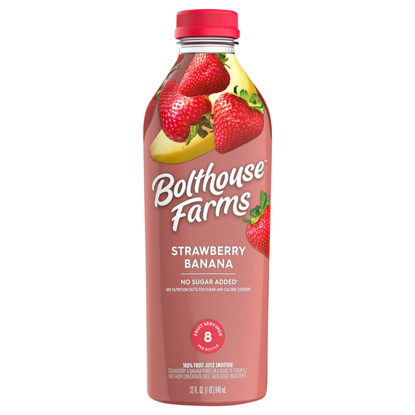 Bolthouse Farms Strawberry Banana 100% Fruit Juice Smoothie