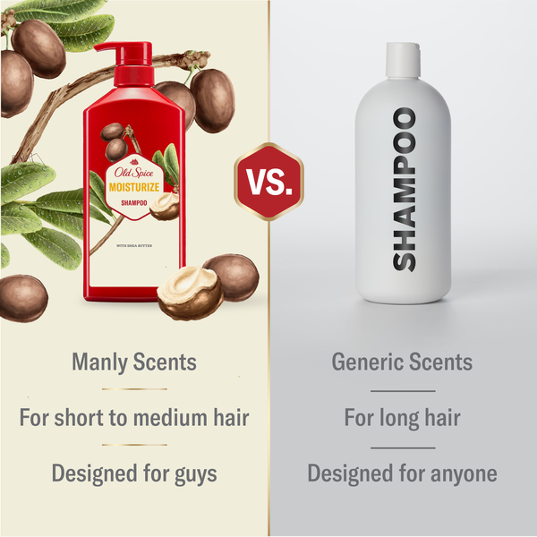 Old Spice Moisturize with Shea Butter, Shampoo for Men