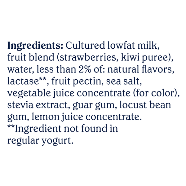 Chobani Zero Added Sugar Lowfat Greek Strawberry Kiwi Yogurt