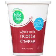 Food Club Cheese, Whole Milk, Ricotta️