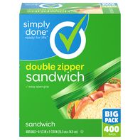 Simply Done Double Zipper Sandwich Bags️