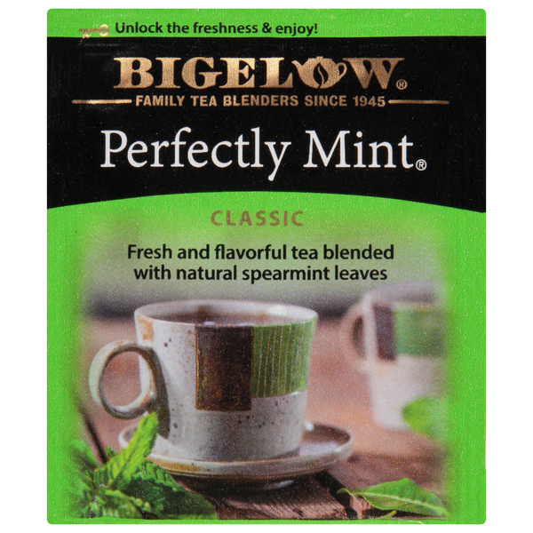 Bigelow Tea, Perfectly Mint, Classic, Tea Bags