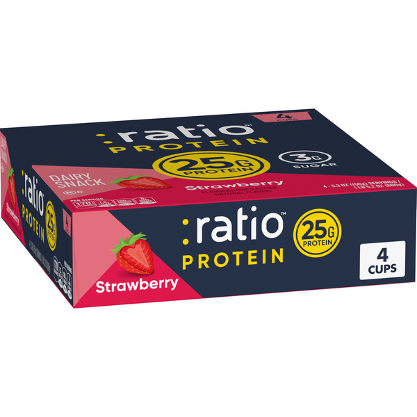 Ratio Protein Strawberry Yogurt Cultured Dairy Snack