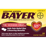 Bayer Aspirin, 325 mg, Coated Tablets️