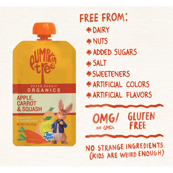 Pumpkin Tree Fruit & Vegetable Puree, Organic, Apple, Carrot & Squash