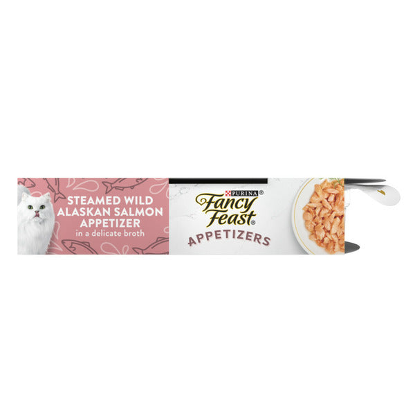 Purina Fancy Feast Appetizers Lickable Grain Free Wet Cat Food Topper Wild Alaskan Salmon Appetizer DestGlow