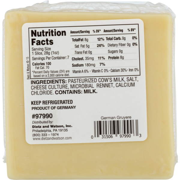 Dietz & Watson Originals Gruyere Cheese