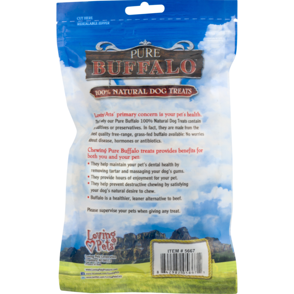 Loving Pets Pure Buffalo 100% Natural Dog Treats