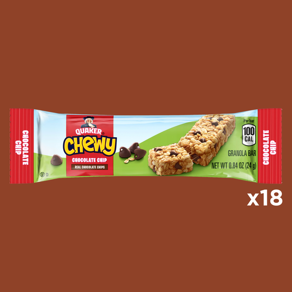 Quaker Chewy Granola Bars, Chocolate Chip - Pack