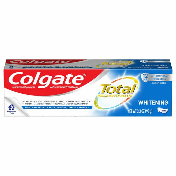 Colgate Total Whitening Toothpaste with Fluoride, Multi-Protection, Mint