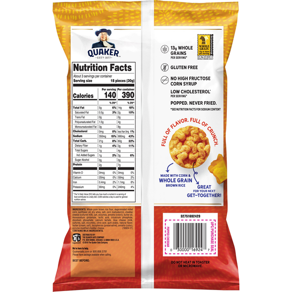 Quaker Rice Crisps, Cheddar Cheese