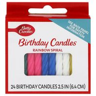 Betty Crocker Birthday Candles, Rainbow Spiral️ DestGlow