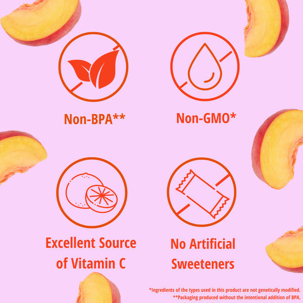 Del Monte Bubble Fruit Peaches in Strawberry Gel Fruit Cup Snacks