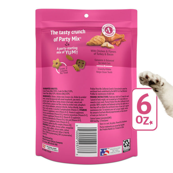Purina Friskies Cat Treats, Party Mix California Crunch With Chicken DestGlow