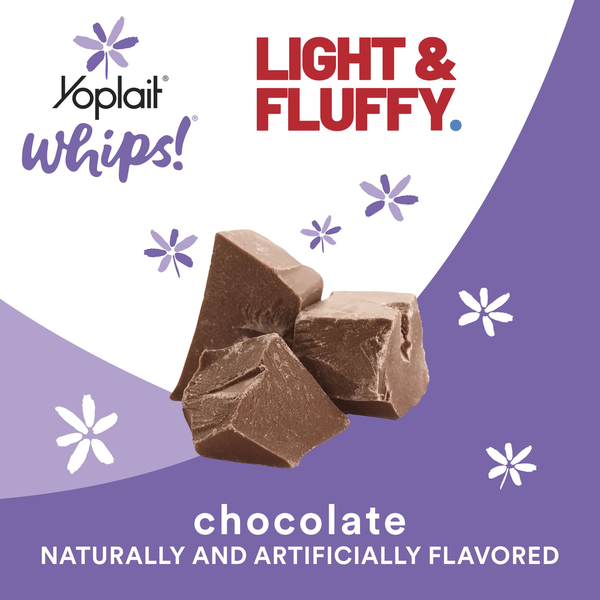 Yoplait Whips Chocolate Flavored Yogurt Mousse Cup