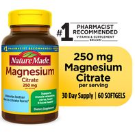 Nature Made Magnesium Citrate 250 mg Softgels️