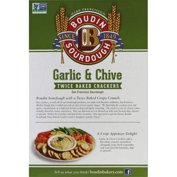 Boudin Crackers, Garlic & Chive, Twice Baked