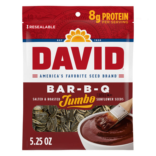 DAVID Sunflower Seeds, Bar-B-Q Flavor
