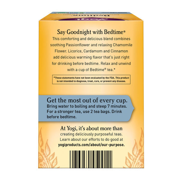 Yogi Tea Herbal Tea, Bedtime, Supports Sleep, Caffeine Free