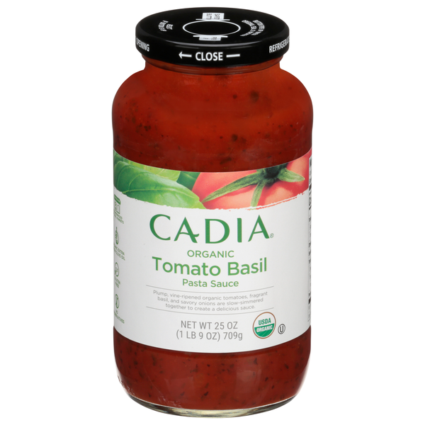 CADIA Pasta Sauce, Organic, Tomato Basil