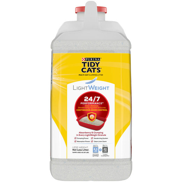 Purina Tidy Cats Light Weight, Low Dust, Clumping Cat Litter, 24/7 Performance Multi Cat Litter