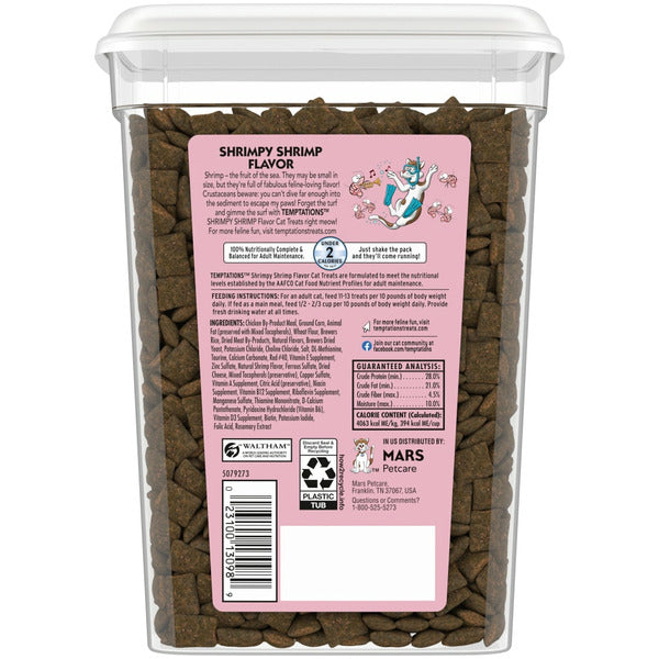 TEMPTATIONS Classic Crunchy and Soft Cat Treats Shrimp Flavor