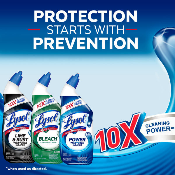 Lysol Toilet Bowl Cleaner Gel, For Cleaning and Disinfecting, Stain Removal DestGlow