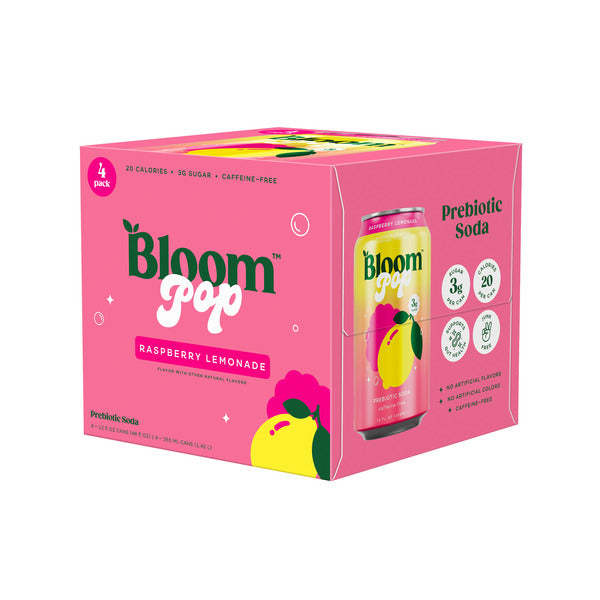 Bloom Pop Bloom Pop, Carbonated, Raspberry Lemonade