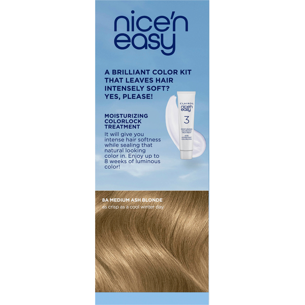 Nice’n Easy Medium Ash Blonde 8A Permanent Hair Color