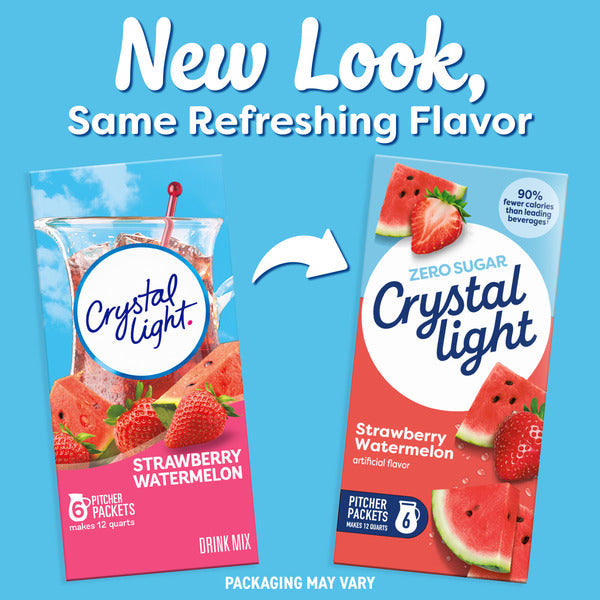 Crystal Light Strawberry Watermelon Artificially Flavored Powdered Drink Mix DestGlow
