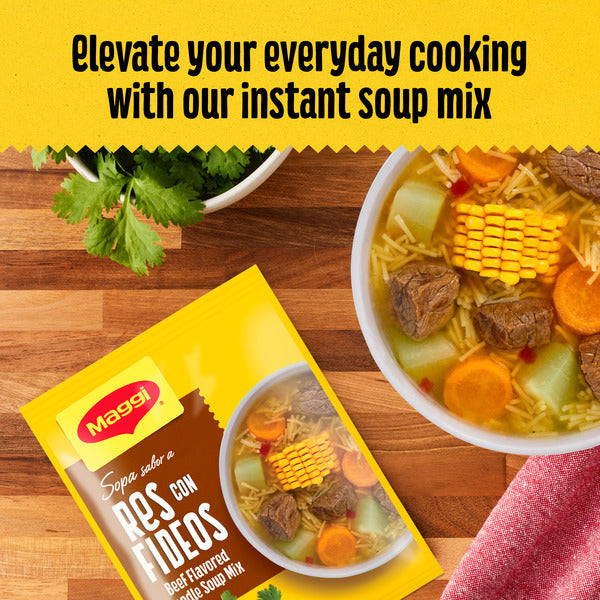 Maggi Sopa Sabor A Res Con Fideos Beef Flavored Soup Mix