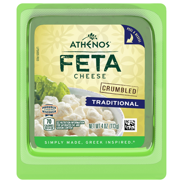 Athenos Crumbled Traditional Feta Cheese DestGlow
