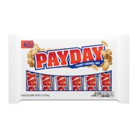 PAYDAY Peanut Caramel Candy Bars, 1.85 oz (6 Count)