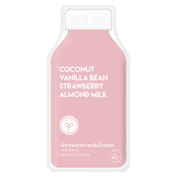 ESW Beauty Strawberries & Cream, Soothing, Raw Juice Cleanse Sheet Mask