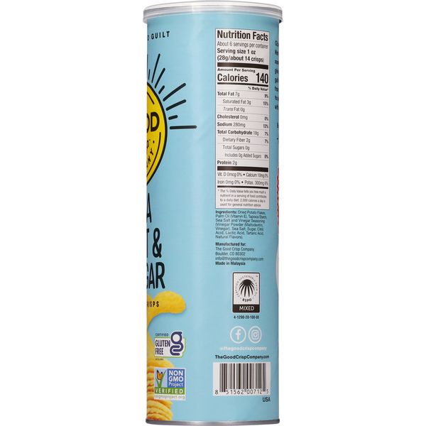 The Good Crisp Company Sea Salt & Vinegar Potato Crisps