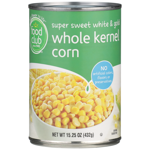 Food Club Super Sweet White & Gold Whole Kernel Corn
