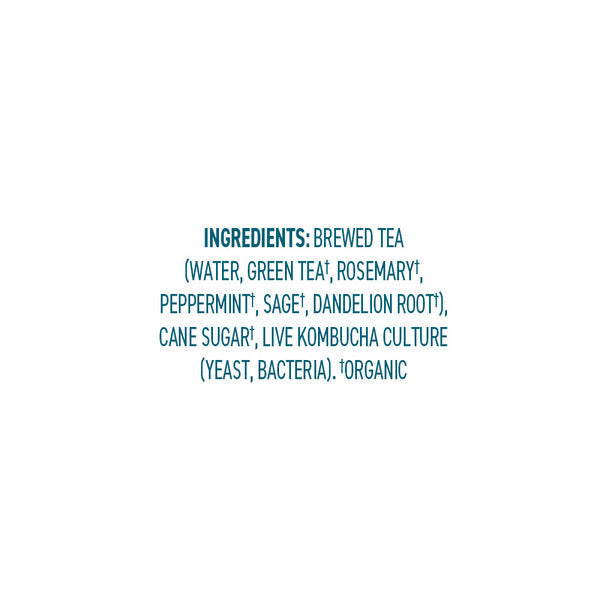 Brew Dr. Kombucha Clear Mind, w/ Rosemary, Mint, Sage, Green Tea