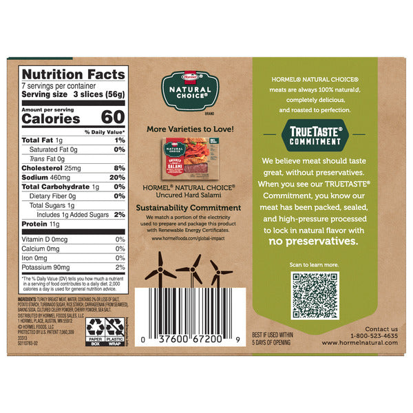 Hormel Natural Choice Oven Roasted Deli Turkey Family Pack