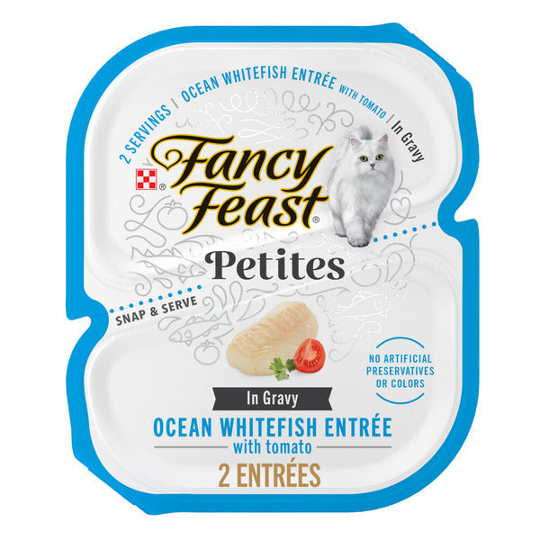 Purina Fancy Feast Petites Ocean Whitefish Entree With Tomato in Gravy Gourmet Wet Cat Food DestGlow