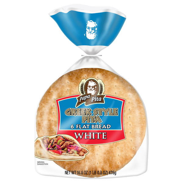 Papa Pita 6 GREEK WHI PITA 16.8 OZ