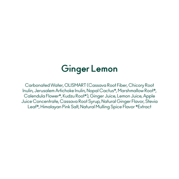 OLIPOP Prebiotic Soda, Ginger Lemon