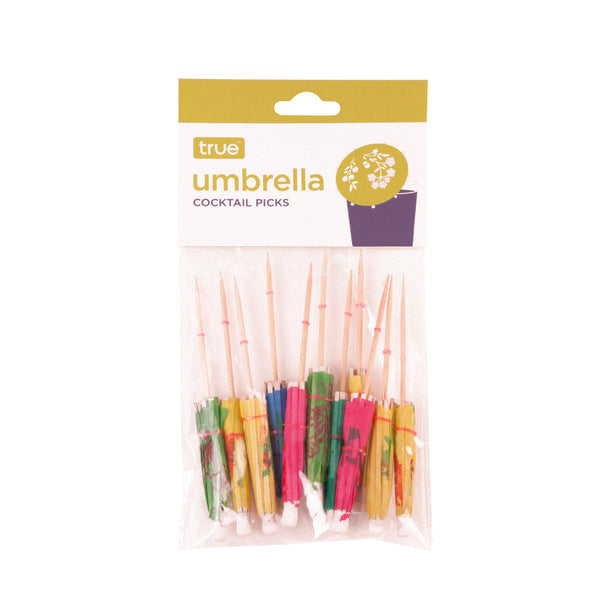 True Umbrella Appetizer Picks, Set of 12