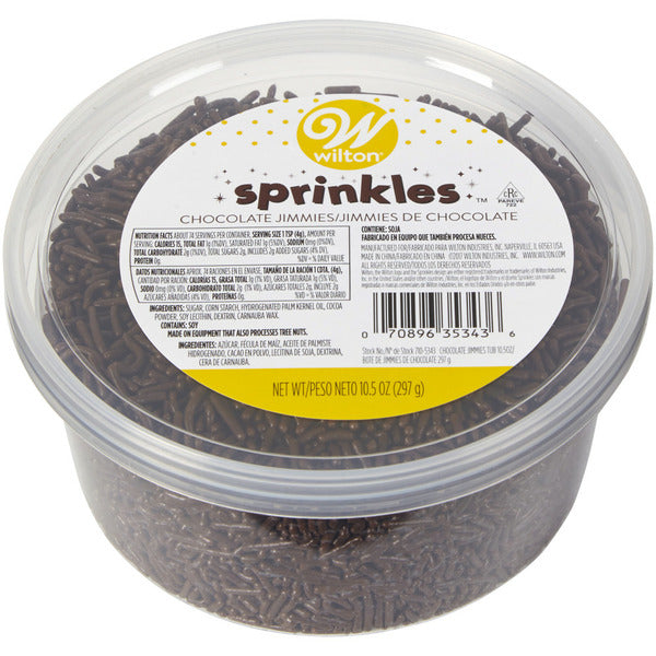 Wilton Chocolate Jimmies Tub, 10.5 oz.