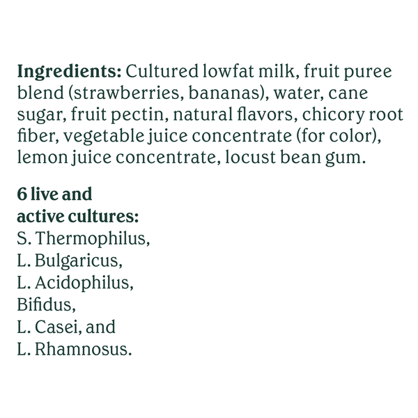 Chobani Lowfat Greek Strawberry Banana Yogurt Drink