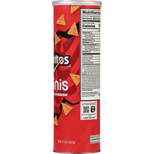Doritos Tortilla Chips, Nacho Cheese Flavored, Minis