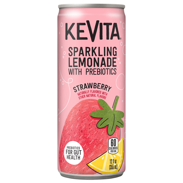 KeVita Strawberry Sparkling Lemonade with Prebiotics