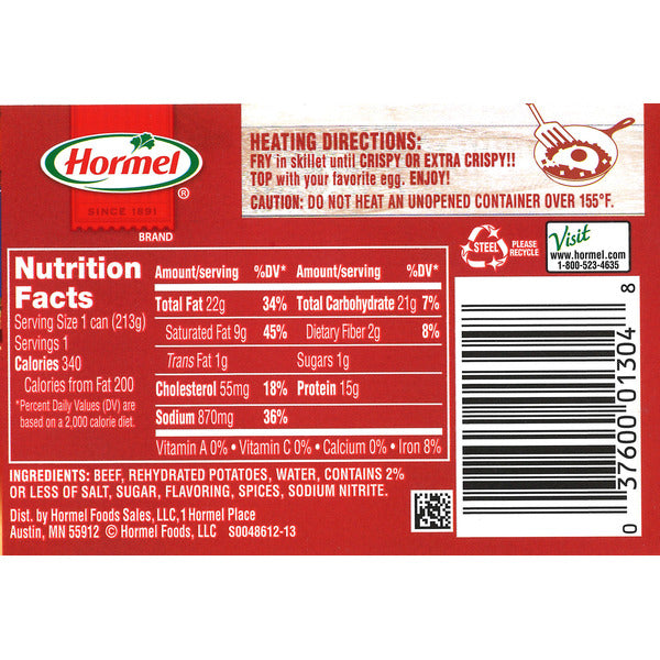 Hormel MARY KITCHEN Corned Beef Hash, 7.5 OZ