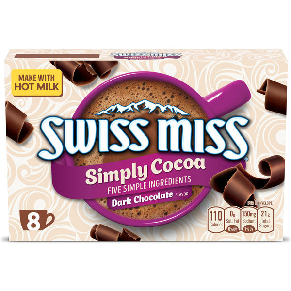 Swiss Miss Simply Cocoa Dark Chocolate Flavored Hot Cocoa Mix