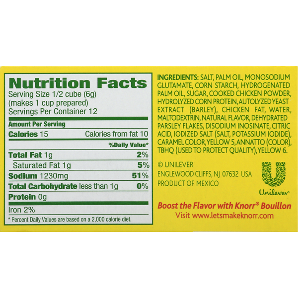 Knorr Bouillon, Chicken Flavor, Cubes, Extra Large