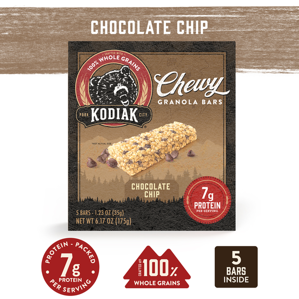 Kodiak Chocolate Chip Chewy Bars